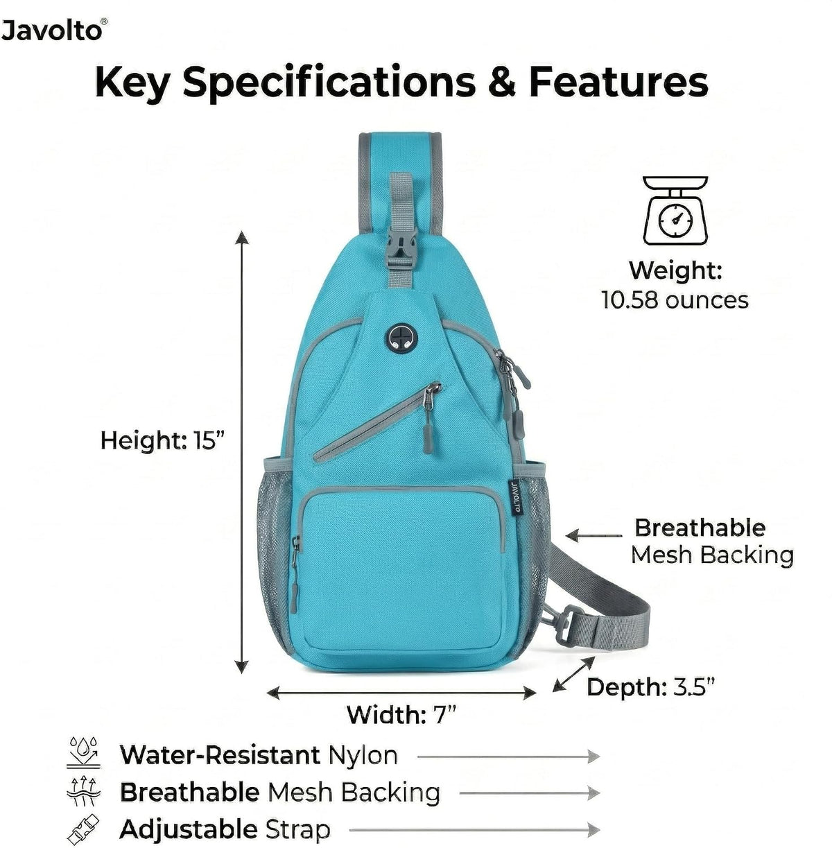 Crossbody Sling Bag,Small Backpack Men,Hands-Free Shoulder Daypack