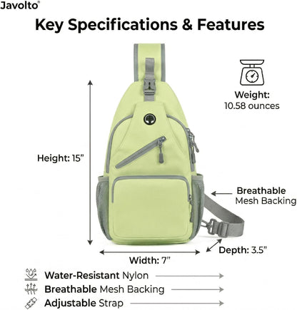 Crossbody Sling Bag,Small Backpack Men,Hands-Free Shoulder Daypack