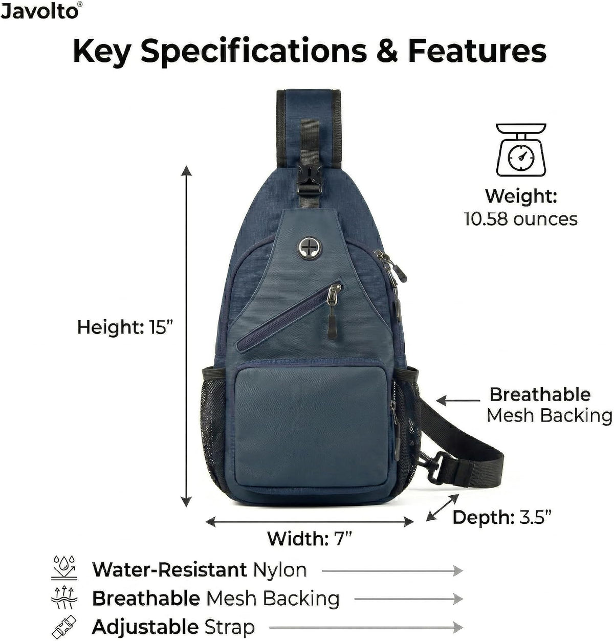 Crossbody Sling Bag,Small Backpack Men,Hands-Free Shoulder Daypack