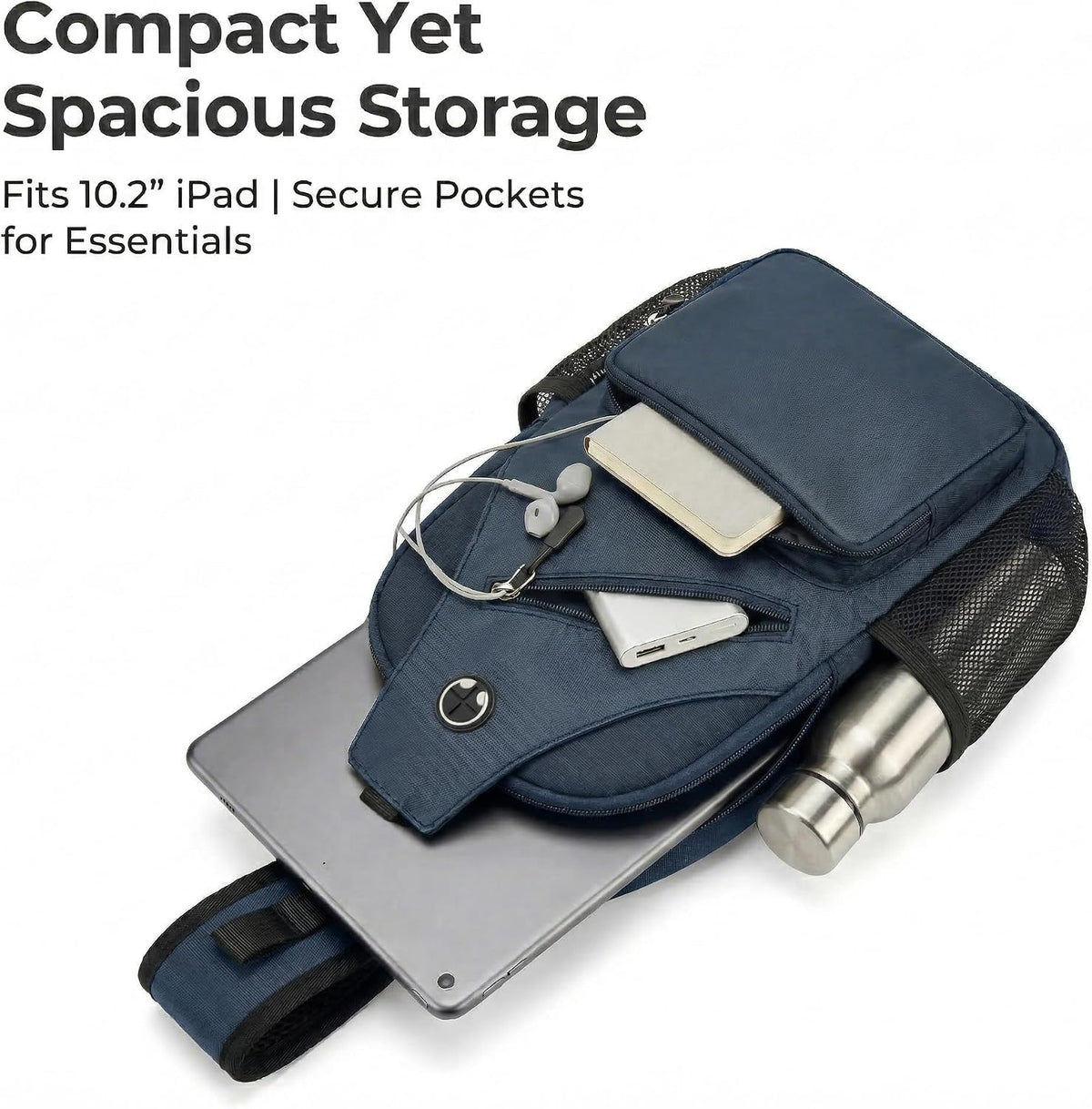Crossbody Sling Bag,Small Backpack Men,Hands-Free Shoulder Daypack