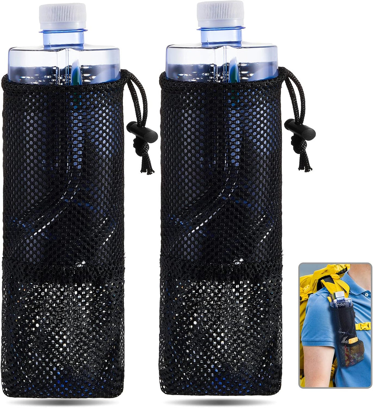 2 Pcs Water Bottle Holder for Backpack Water Bottle Attachment