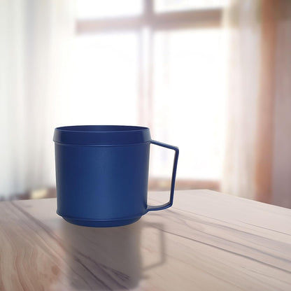 Insulated 8 oz Blue Mug with Easy-Grip Handle | Insulated 8 oz Mug with Easy-Grip Handle for Comfortable, Secure Sipping of Hot or Cold Beverages.