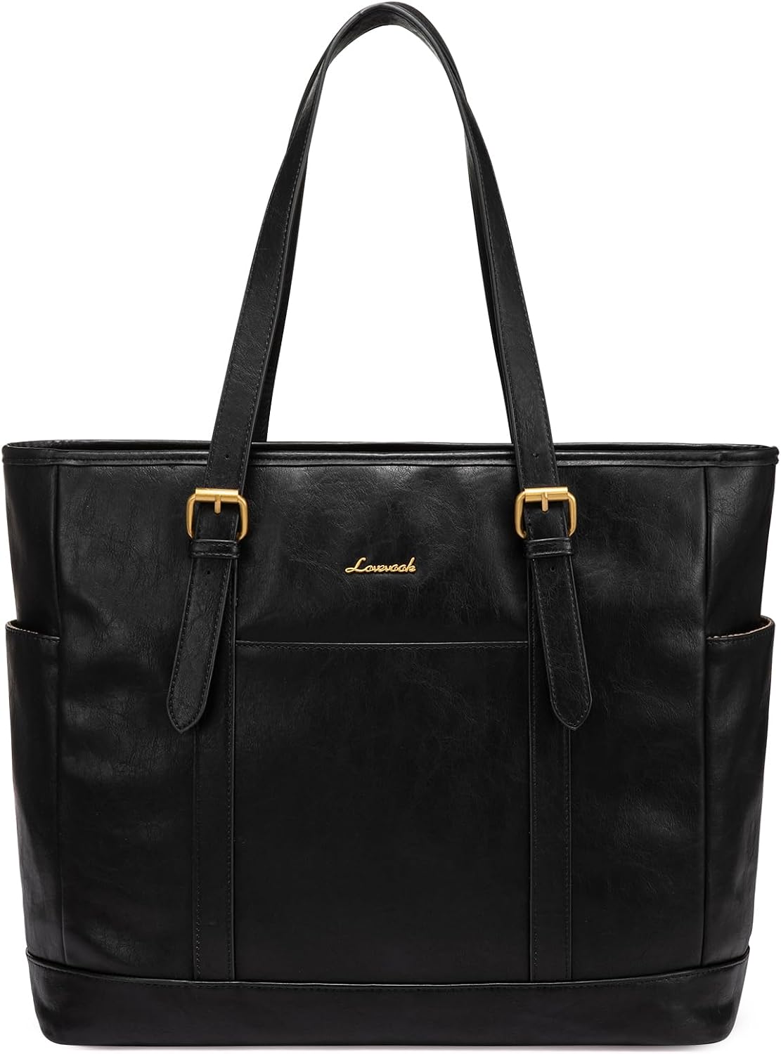 Laptop Tote Bag for Women,Leather Work Computer Briefcase Bag | Large Cup Holder,15.6 Inch Work Tote,Professional Briefcase,Teacher Commuter Shoulder Bag,Office,Travel,Gift