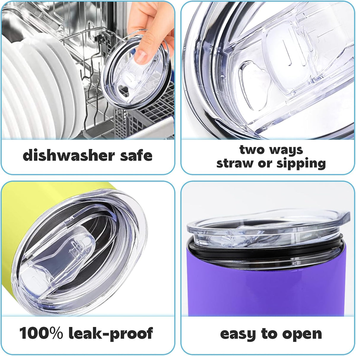 20oz Skinny Tumbler Replacement Lids,Spill Proof Covers