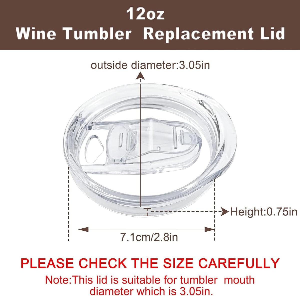 20oz Skinny Tumbler Replacement Lids,Spill Proof Covers