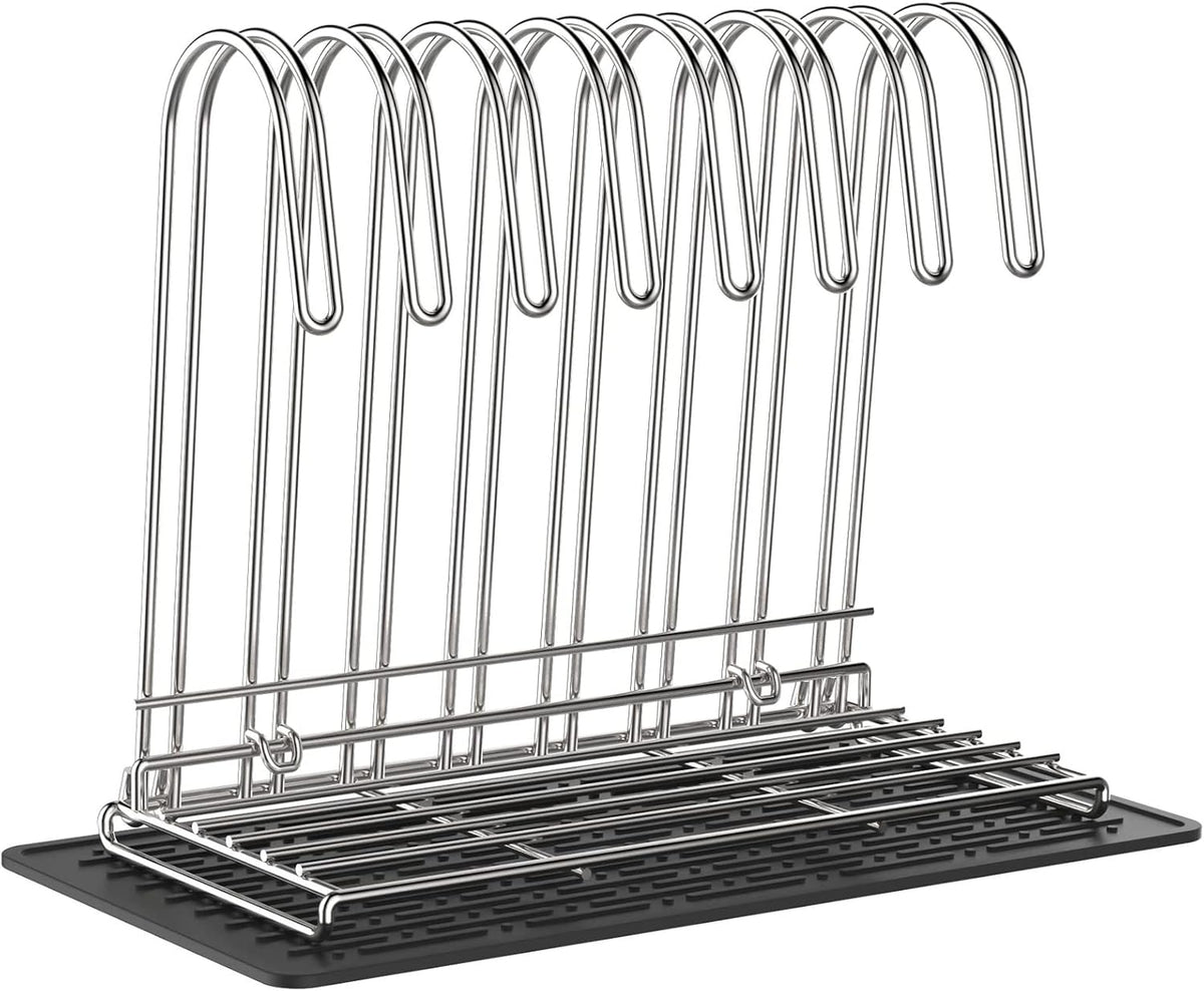 Collapsible Bag Drying Rack with Silicone Mat, Larger Dryer for Gallon Bags