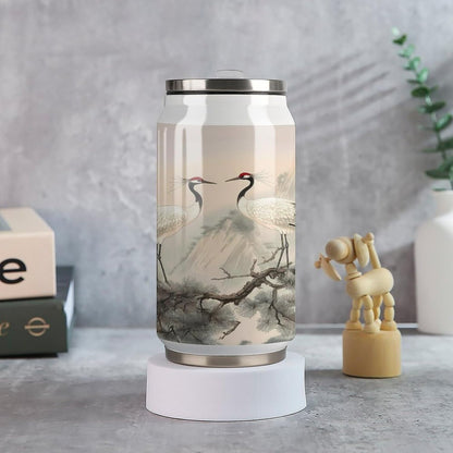 Red Crowned Crane Travel Coffee Mug Insulated Tumbler 304 Stainless Steel Water Bottle Tea Cup for Men Women