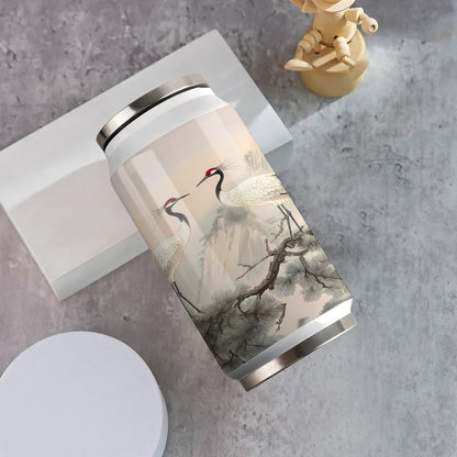Red Crowned Crane Travel Coffee Mug Insulated Tumbler 304 Stainless Steel Water Bottle Tea Cup for Men Women