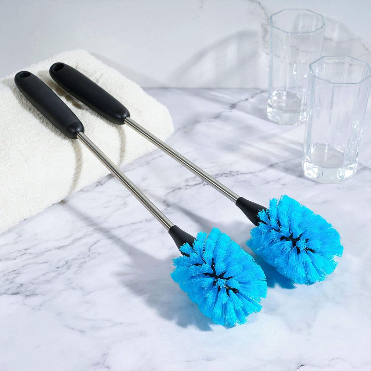 Stainless Steel Water Bottle Cleaning Scrubbing Brush, 13 in