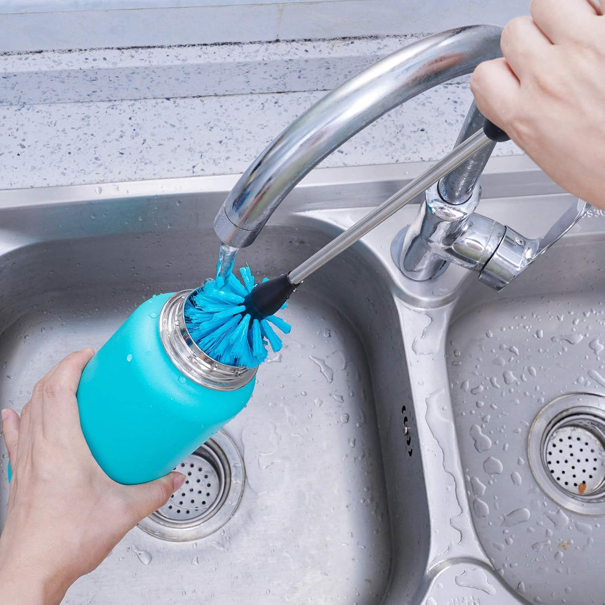 Stainless Steel Water Bottle Cleaning Scrubbing Brush, 13 in