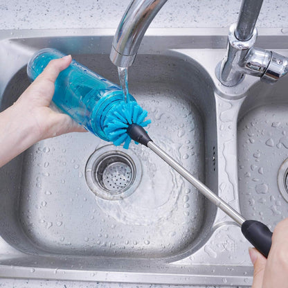 Stainless Steel Water Bottle Cleaning Scrubbing Brush, 13 in