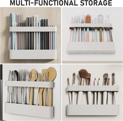 Straw Holder, reusable straw storage rack, suitable for kitchen walls, counters, cabinet doors, refrigerator doors, etc (Dark blue)