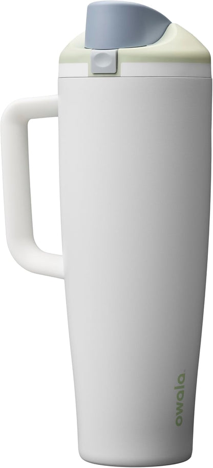 FreeSip Tumbler Stainless Steel Water Bottle 30 oz Rose Quartz