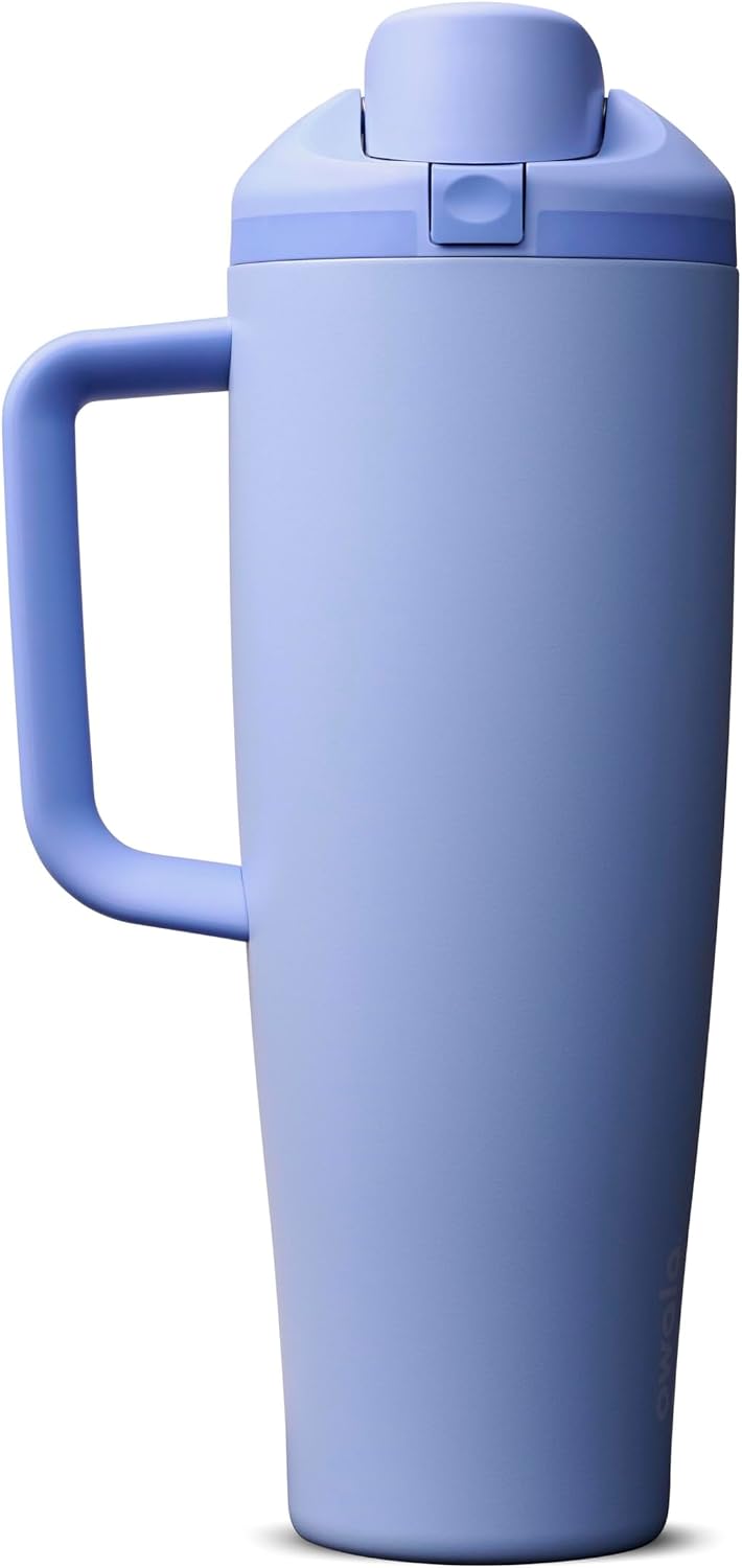 FreeSip Tumbler Stainless Steel Water Bottle 30 oz Rose Quartz