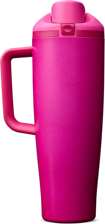 FreeSip Tumbler Stainless Steel Water Bottle 30 oz Rose Quartz