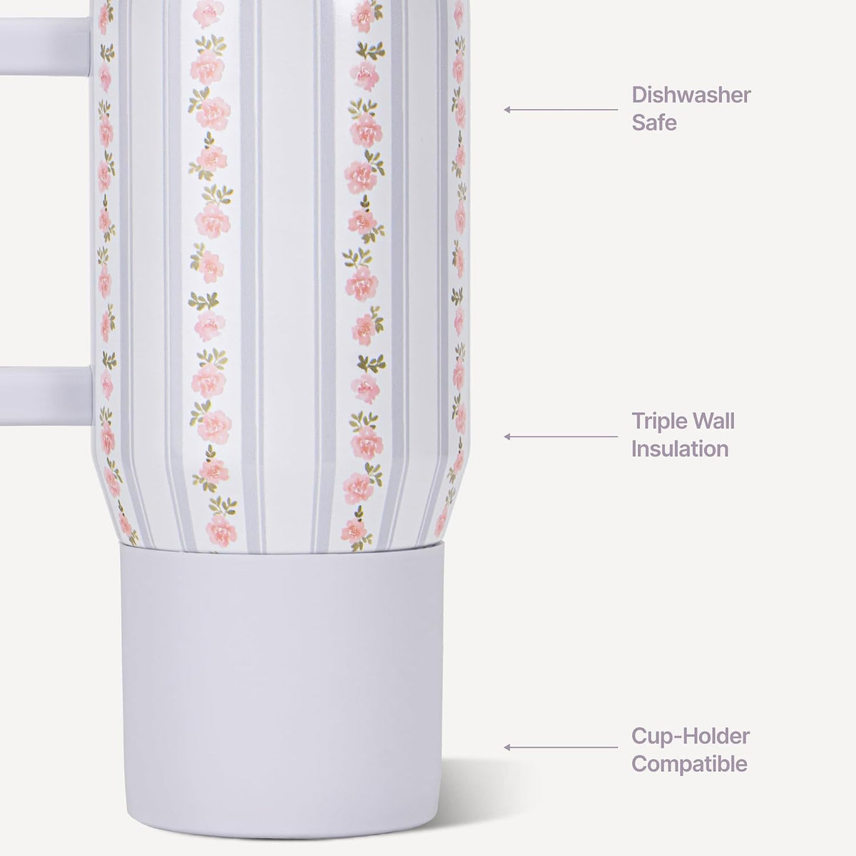 Traveler 20oz Kids Insulated Tumbler with Handle, Primrose
