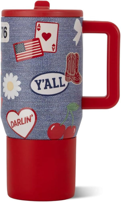 Traveler 20oz Kids Insulated Tumbler with Handle, Primrose