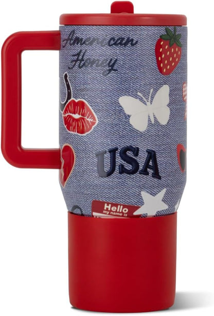 Traveler 20oz Kids Insulated Tumbler with Handle, Primrose