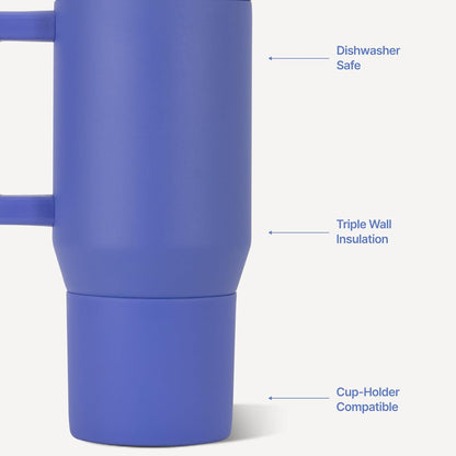 Traveler 20oz Kids Insulated Tumbler with Handle, Primrose