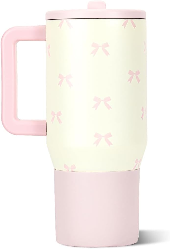 Traveler 20oz Kids Insulated Tumbler with Handle, Primrose