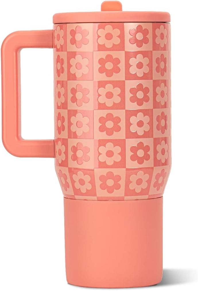 Traveler 20oz Kids Insulated Tumbler with Handle, Primrose