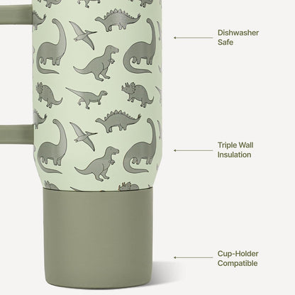 Traveler 20oz Kids Insulated Tumbler with Handle, Primrose