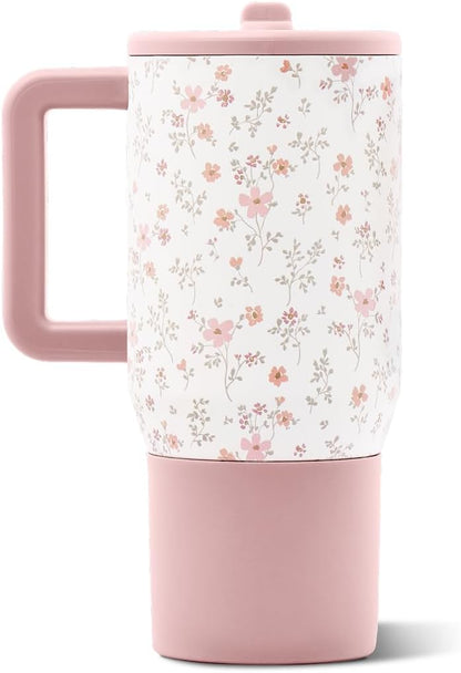 Traveler 20oz Kids Insulated Tumbler with Handle, Primrose