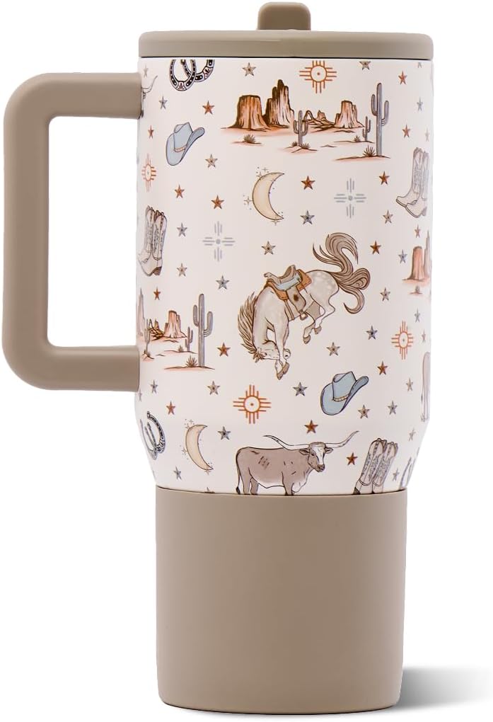 Traveler 20oz Kids Insulated Tumbler with Handle, Primrose