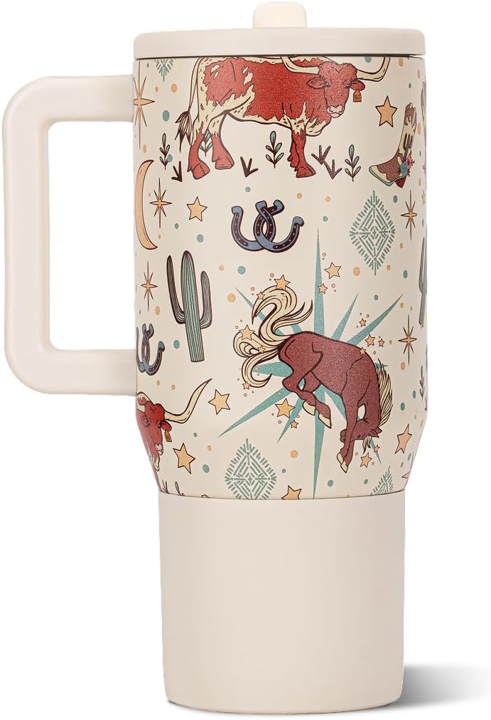 Traveler 20oz Kids Insulated Tumbler with Handle, Primrose