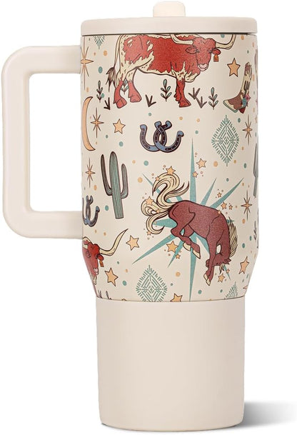 Traveler 20oz Kids Insulated Tumbler with Handle, Primrose
