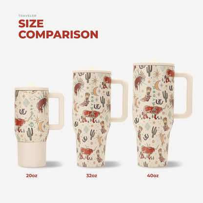 Traveler 20oz Kids Insulated Tumbler with Handle, Primrose