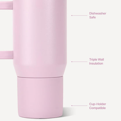 Traveler 20oz Kids Insulated Tumbler with Handle, Primrose