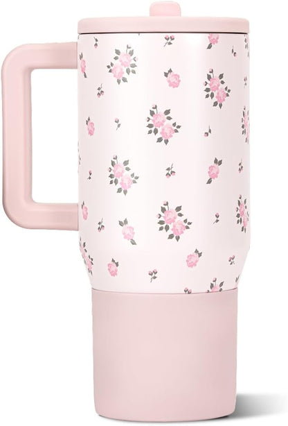 Traveler 20oz Kids Insulated Tumbler with Handle, Primrose