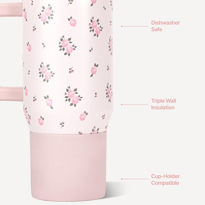 Traveler 20oz Kids Insulated Tumbler with Handle, Primrose