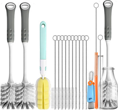 14 Pcs Bottle Brush Cleaner Set for Bottles, Cups and Straws Cleaning