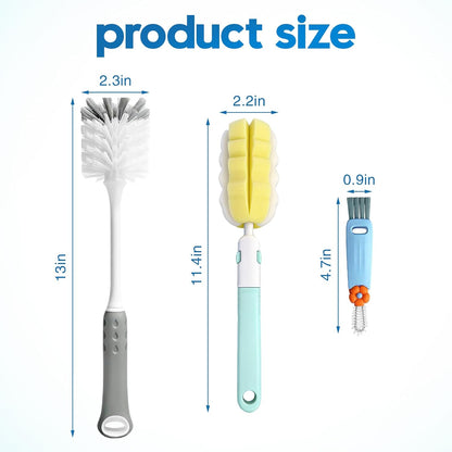 14 Pcs Bottle Brush Cleaner Set for Bottles, Cups and Straws Cleaning