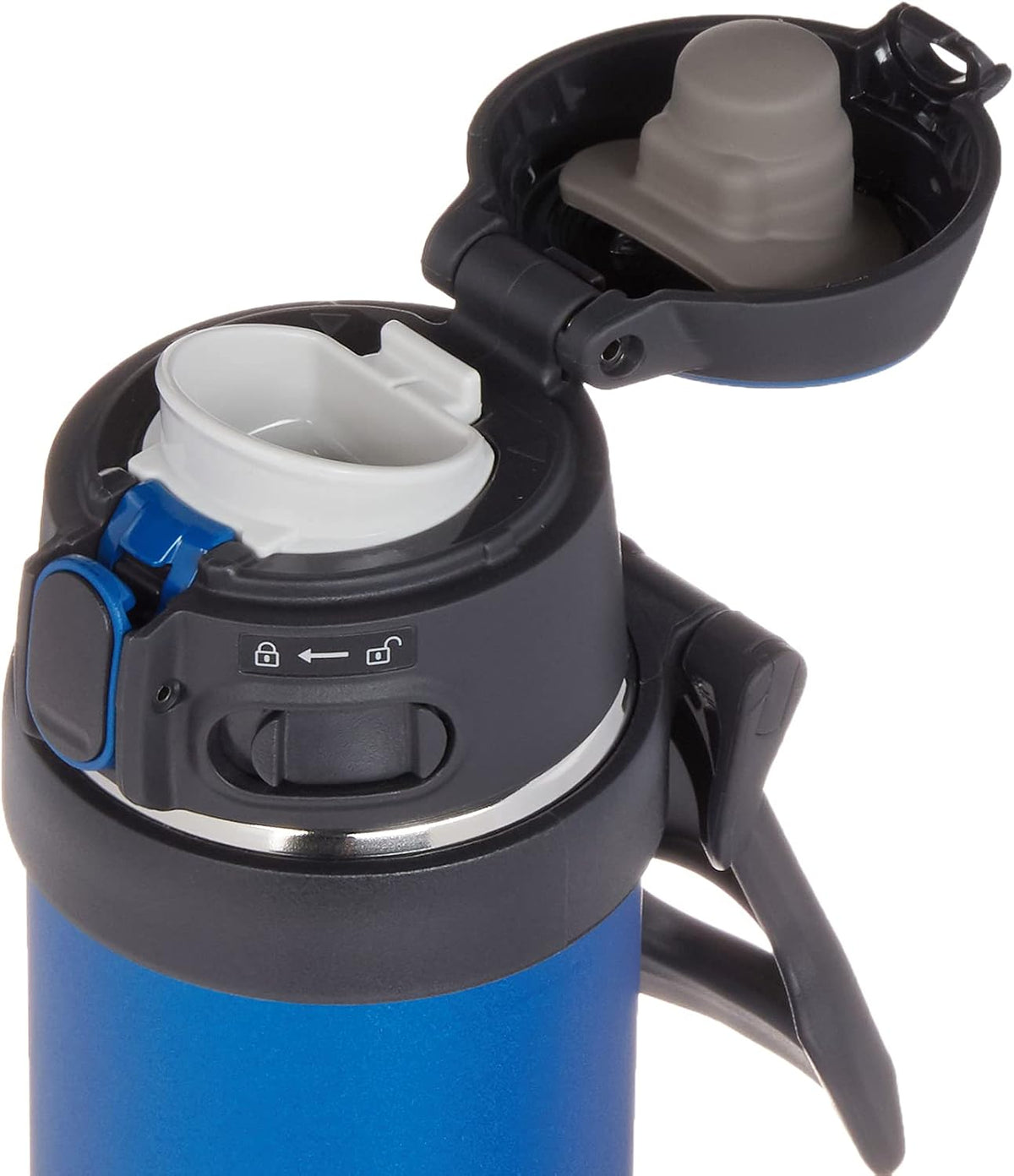 SM-QHE60GK, Flip-and-Go Stainless Mug, 20-Ounce, Teal