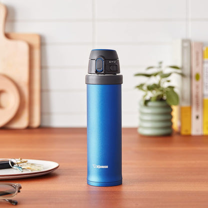 SM-QHE60GK, Flip-and-Go Stainless Mug, 20-Ounce, Teal