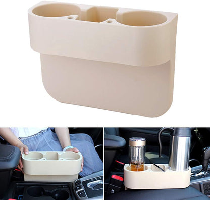 Cup Holder Portable Multifunction Vehicle Seat Cup Cell Phone Drinks Holder Box Car Interior Organizer (Black)
