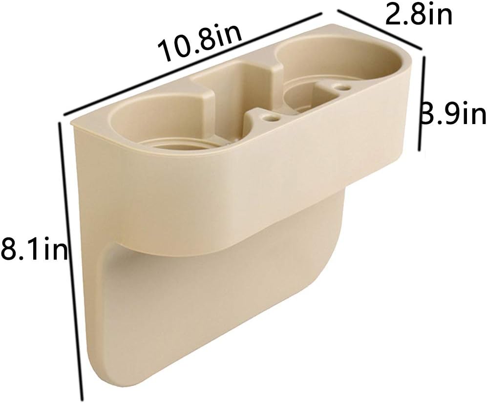 Cup Holder Portable Multifunction Vehicle Seat Cup Cell Phone Drinks Holder Box Car Interior Organizer (Black)