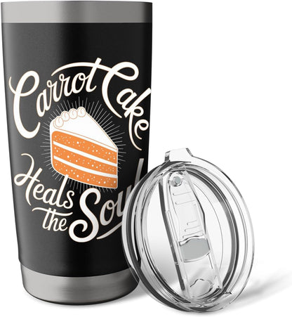 Carrot Cake: Carrot Cake Heals The Soul Stainless Steel Insulated Tumbler