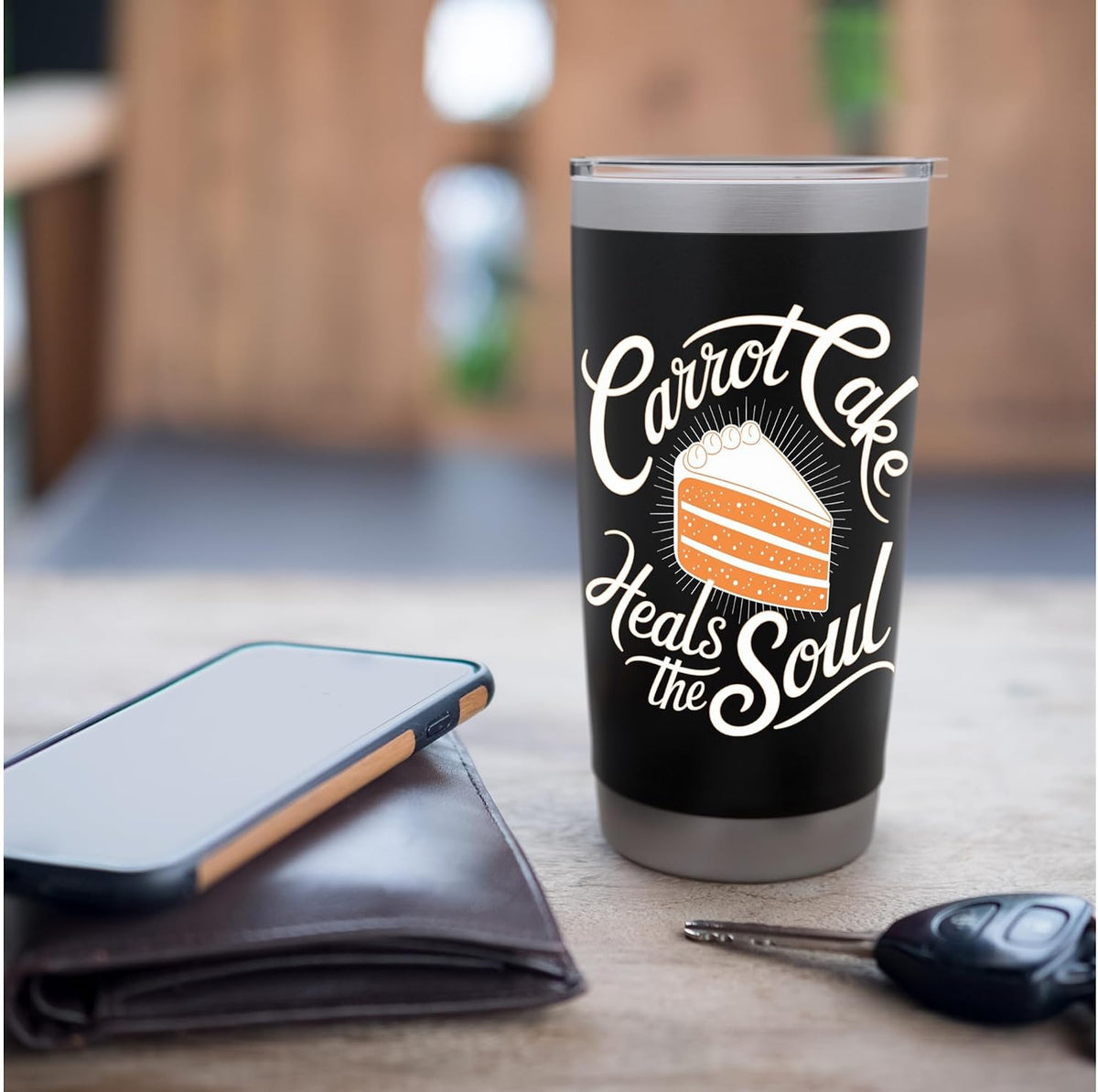 Carrot Cake: Carrot Cake Heals The Soul Stainless Steel Insulated Tumbler