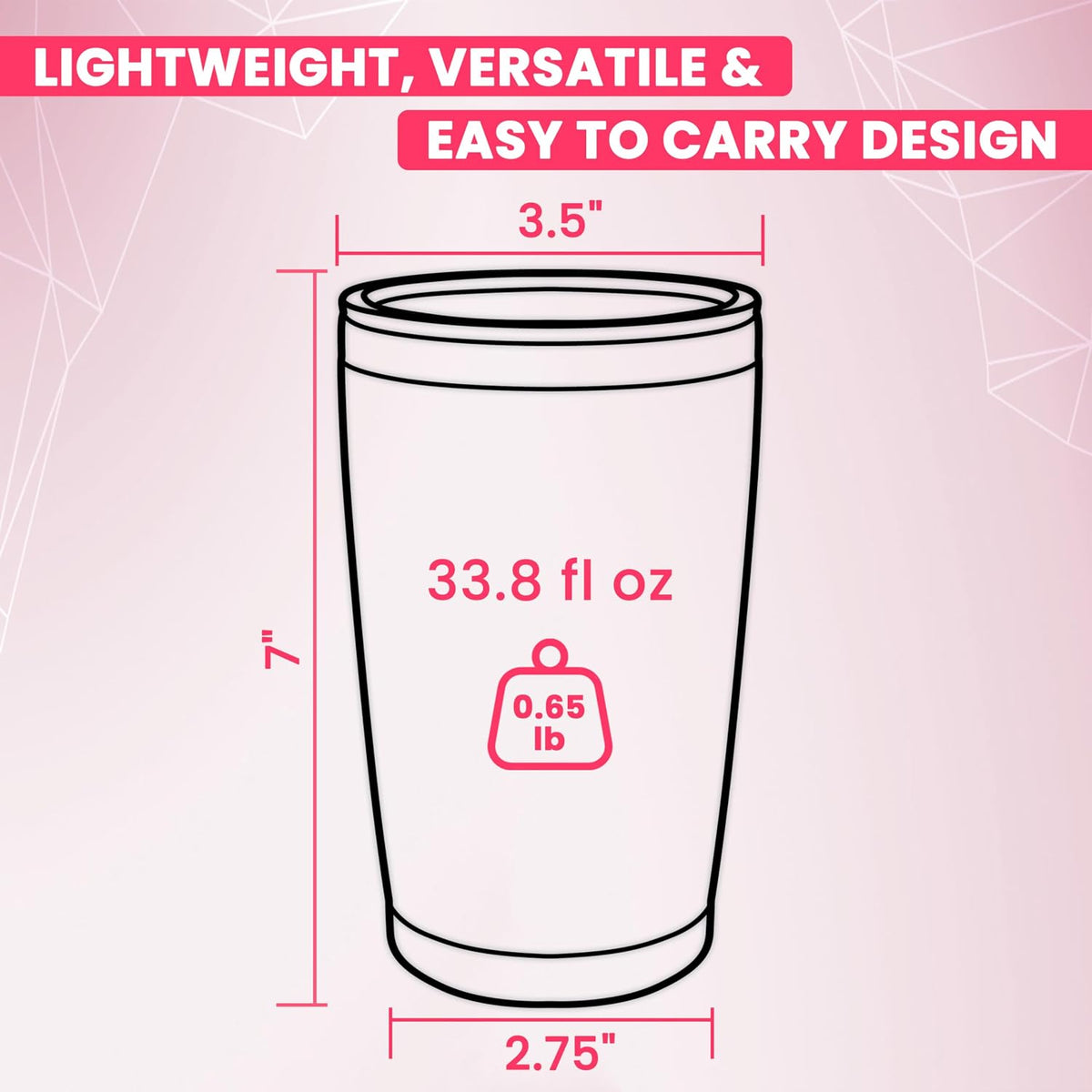 Double Wall Tumbler 20 oz Made from Durable Stainless Steel for Hot and Cold Drinks - Insulated Travel Mug for Coffee Tea Wine with Leak Proof Lid for Travel Hiking Camping Gifts - Blue
