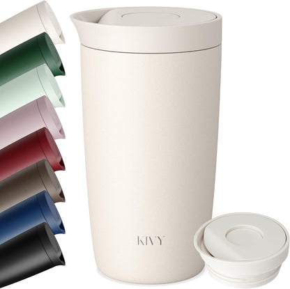 Travel Coffee Mug Tumbler [24h Cold | 6h Hot] Reusable Insulated Coffee Tumbler Stainless Steel - Spill Proof Coffee Travel Mug - Leakproof 12oz Insulated cup to go - Dishwasher Safe, BPA Free
