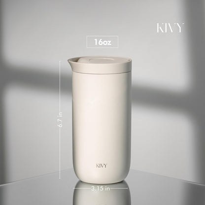 Travel Coffee Mug Tumbler [24h Cold | 6h Hot] Reusable Insulated Coffee Tumbler Stainless Steel - Spill Proof Coffee Travel Mug - Leakproof 12oz Insulated cup to go - Dishwasher Safe, BPA Free