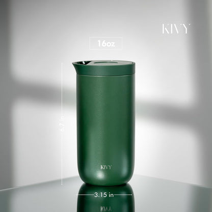 Travel Coffee Mug Tumbler [24h Cold | 6h Hot] Reusable Insulated Coffee Tumbler Stainless Steel - Spill Proof Coffee Travel Mug - Leakproof 12oz Insulated cup to go - Dishwasher Safe, BPA Free