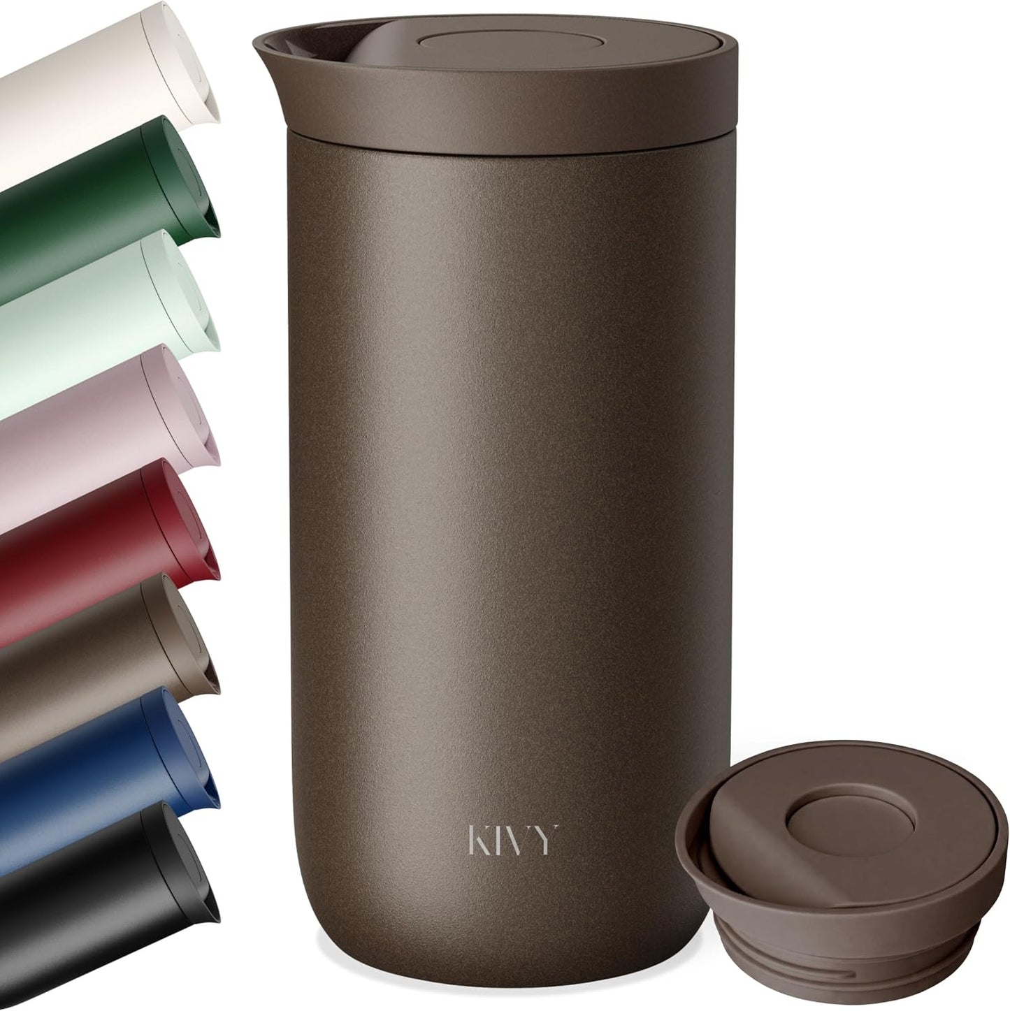 Travel Coffee Mug Tumbler [24h Cold | 6h Hot] Reusable Insulated Coffee Tumbler Stainless Steel - Spill Proof Coffee Travel Mug - Leakproof 12oz Insulated cup to go - Dishwasher Safe, BPA Free