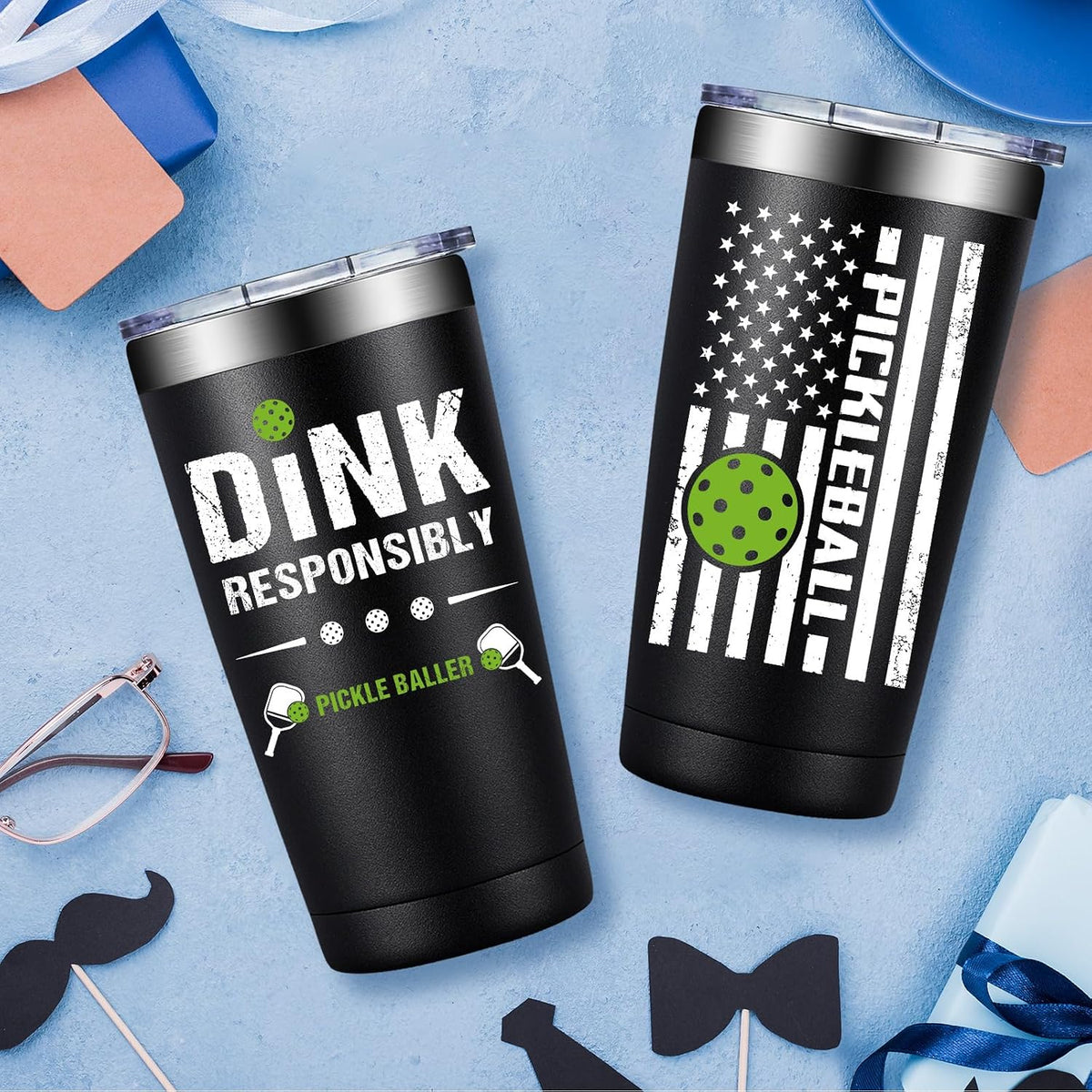 Pickleball Gifts for Men Women - Pickle Ball Dink Responsibly