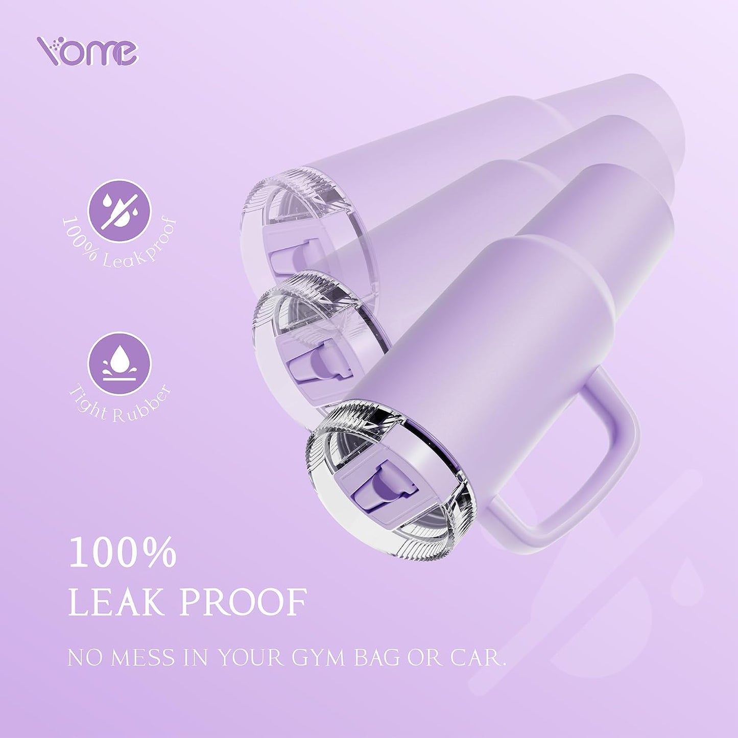 YOME 40oz Bow Cherry Tumbler Handle and Flip Straw | Stainless Steel Insulated Cute Water Bottle | Keeps Drinks Cold | Dishwasher Safe | Cupholder Friendly | Gift Gym Travel Yoga - Colors B