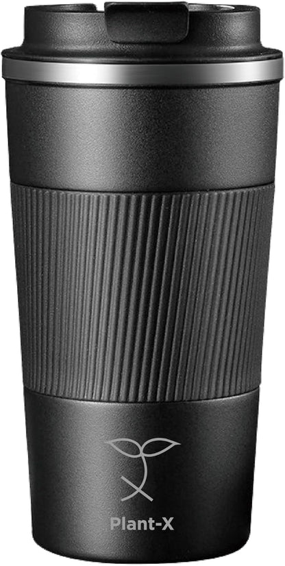 Premium Stainless Steel Travel Mug - 510 mL Leak-Proof, Insulated Coffee Cup, Durable & Portable Design (Black)